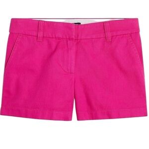J. Crew Chino 3.5” Radiant Pink Fuschia Shorts Style H56516 with Pockets